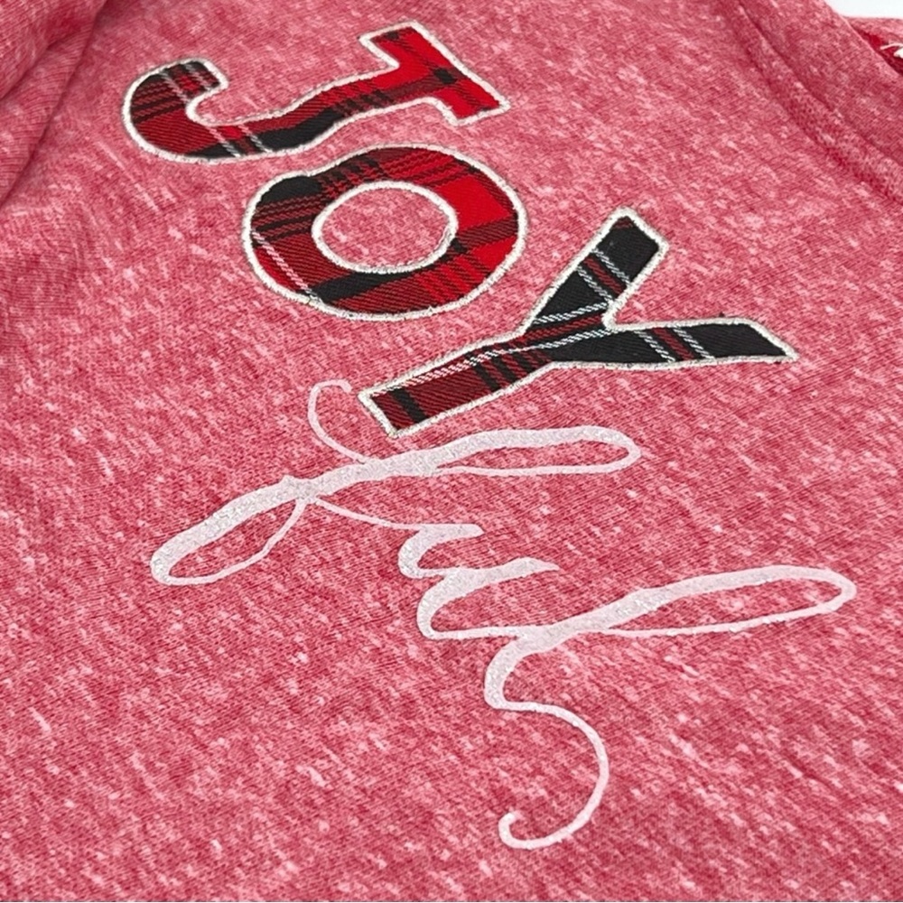 Style & Co Joyful Shine Holiday Sweatshirt Long Sleeve Red Heathered Top… - Picture 3 of 9